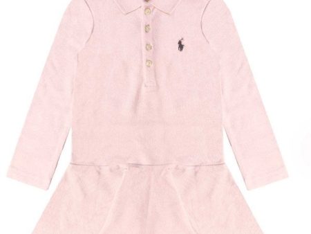 Polo Ralph Lauren Girl Polo Kjole Hint Of Pink Navypp Discount