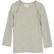 Serendipity Sage Ecru Rib Baby Tee Stripe Bluse Supply