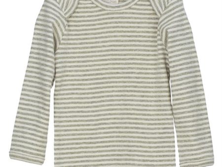 Serendipity Sage Ecru Rib Baby Tee Stripe Bluse Supply