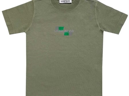 Stone Island Junior T-shirt Print Olive Green For Discount