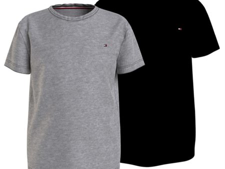 Tommy Hilfiger T-shirts 2-pak Medium Grey Black on Sale