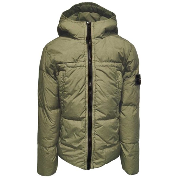 Stone Island Junior Dunjakke Olive Green Cheap