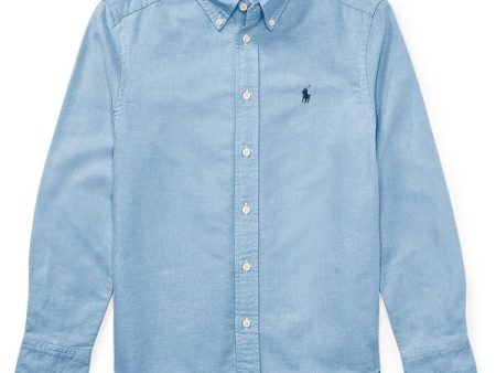 Polo Ralph Lauren Boy Long Sleeved Shirt Blue Online now