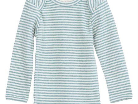 Serendipity Lake Ecru Rib Baby Tee Stripe Bluse Cheap