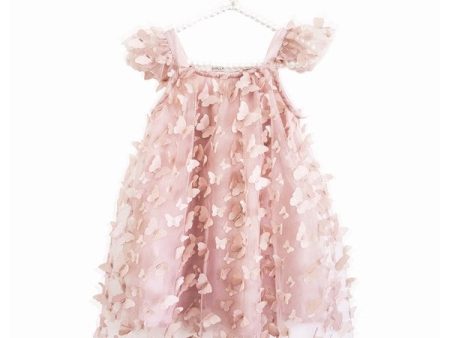 Dolly by Le Petit Tom Allover Butterflies Tutu Kjole Pink on Sale