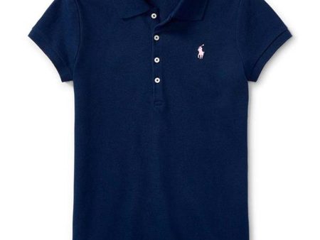 Polo Ralph Lauren Girl Short Sleeved Polo Refined Navy on Sale