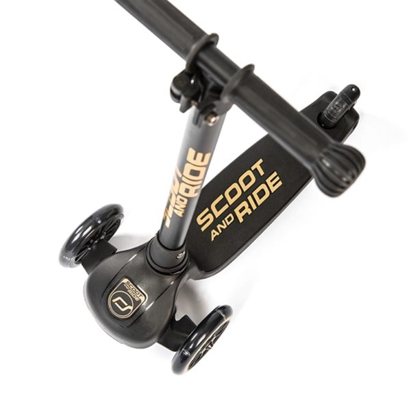 Scoot and Ride Highway Kick 3 LED Black Gold Online Sale