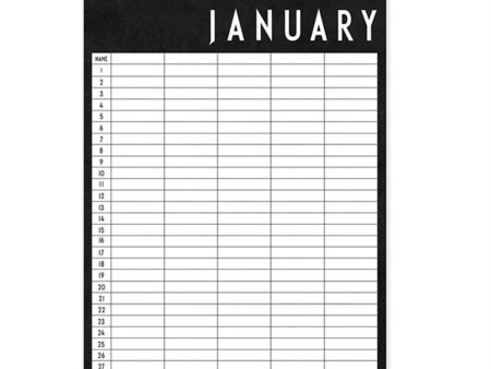 Design Letters Monthly Planner Black Cheap