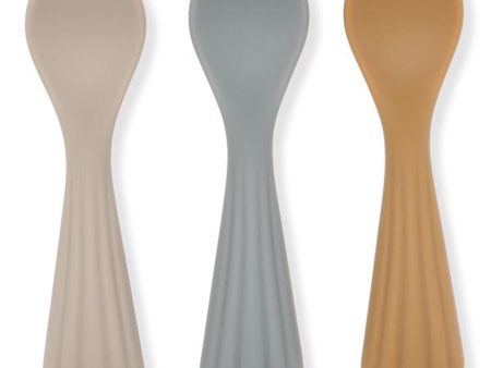 Konges Sløjd Silicone Clam Skeer 3-pak Warm Grey For Discount