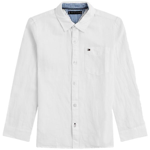 Tommy Hilfiger Essential Cotton Skjorte White Cheap