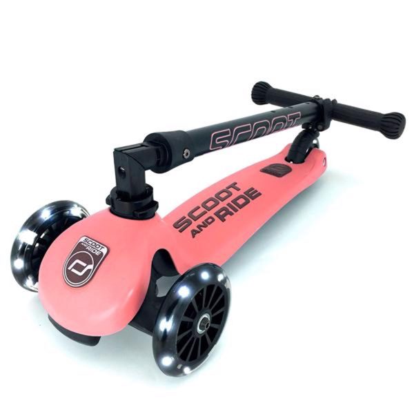 Scoot and Ride Highway Kick 3 LED Peach Online Hot Sale