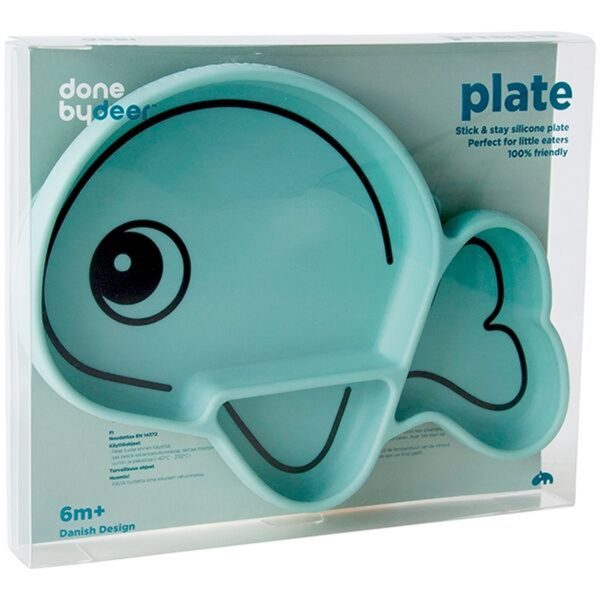 Done by Deer Silicone Stick & Stay Plate Wally Blue Online Sale