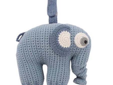 Sebra Musikuro Hæklet Elefant Powder Blue Online Sale