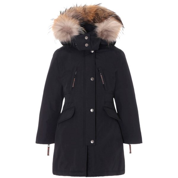 Ver de Terre Arctic Girls Jakke m. Pels Black For Discount