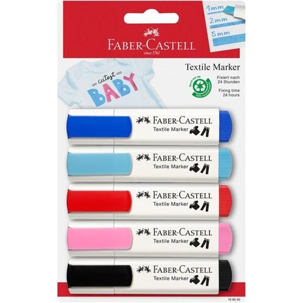 Faber Castell Baby-Party Tekstil Tusser 5-pak Cheap