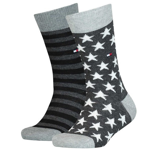 Tommy Hilfiger Kids 2-pak Strømper Stars Black Striped Online