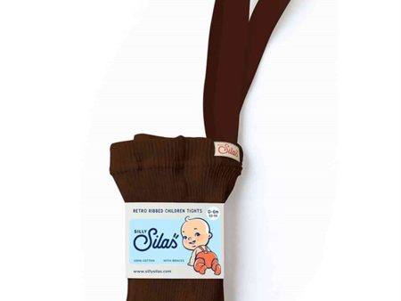 Silly Silas Footed Tights Chocolate Brown Online Hot Sale