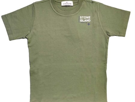 Stone Island Junior T-shirt Print Dusty Green Sale