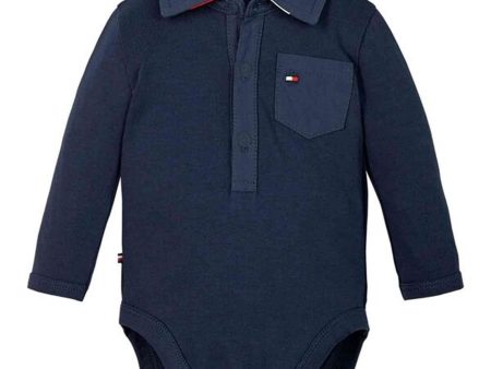 Tommy Hilfiger Baby Boy Poplin Body Twilight Navy For Cheap