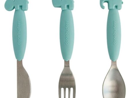 Done by Deer YummyPlus Easy Grip Cutlery Set Blue For Sale