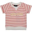 Sofie Schnoor Pink Off White Stripe T-shirt Hot on Sale