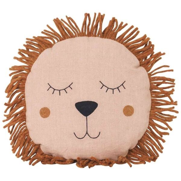 Ferm Living Safari Lion Cushion Dusty Rose Sale