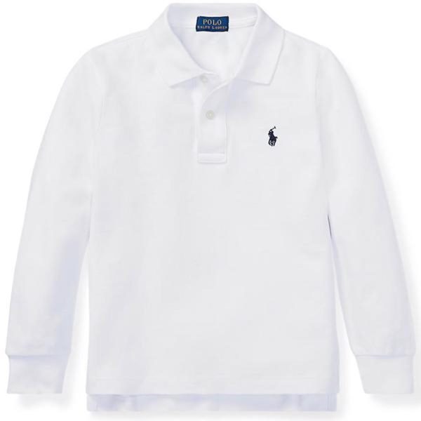 Polo Ralph Lauren Boy Long Sleeve Polo White Online Sale