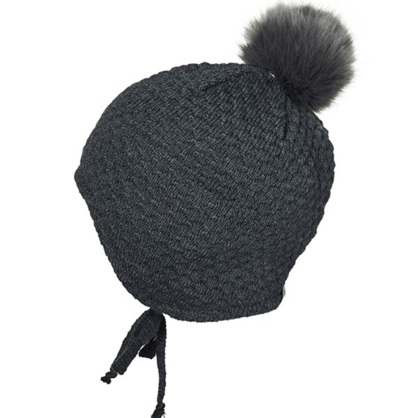 MP Chunky Oslo Baby Hat Dark Grey Melange Online Hot Sale