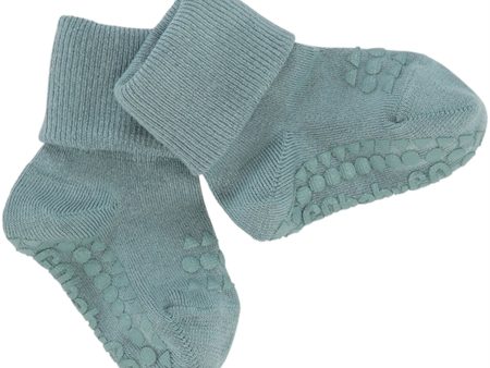 GObabyGO Bamboo Strømper Antislip Dusty Blue For Sale