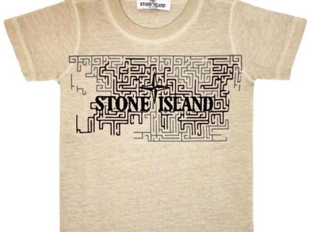 Stone Island Junior T-shirt Print Beige on Sale