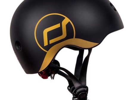 Scoot and Ride Highway Cykelhjelm Black Gold on Sale