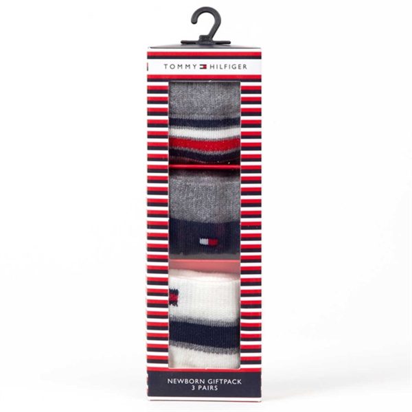 Tommy Hilfiger Newborn 3-pak Giftbox Strømper Tommy Original on Sale