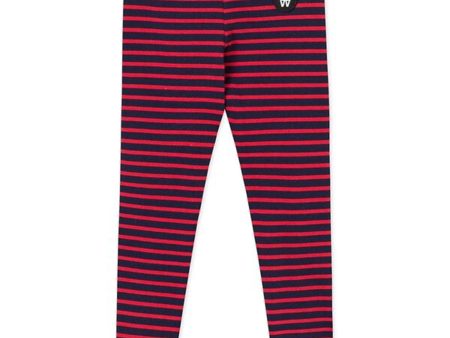 Wood Wood Ira Kids Leggings Navy Red Stripes Discount